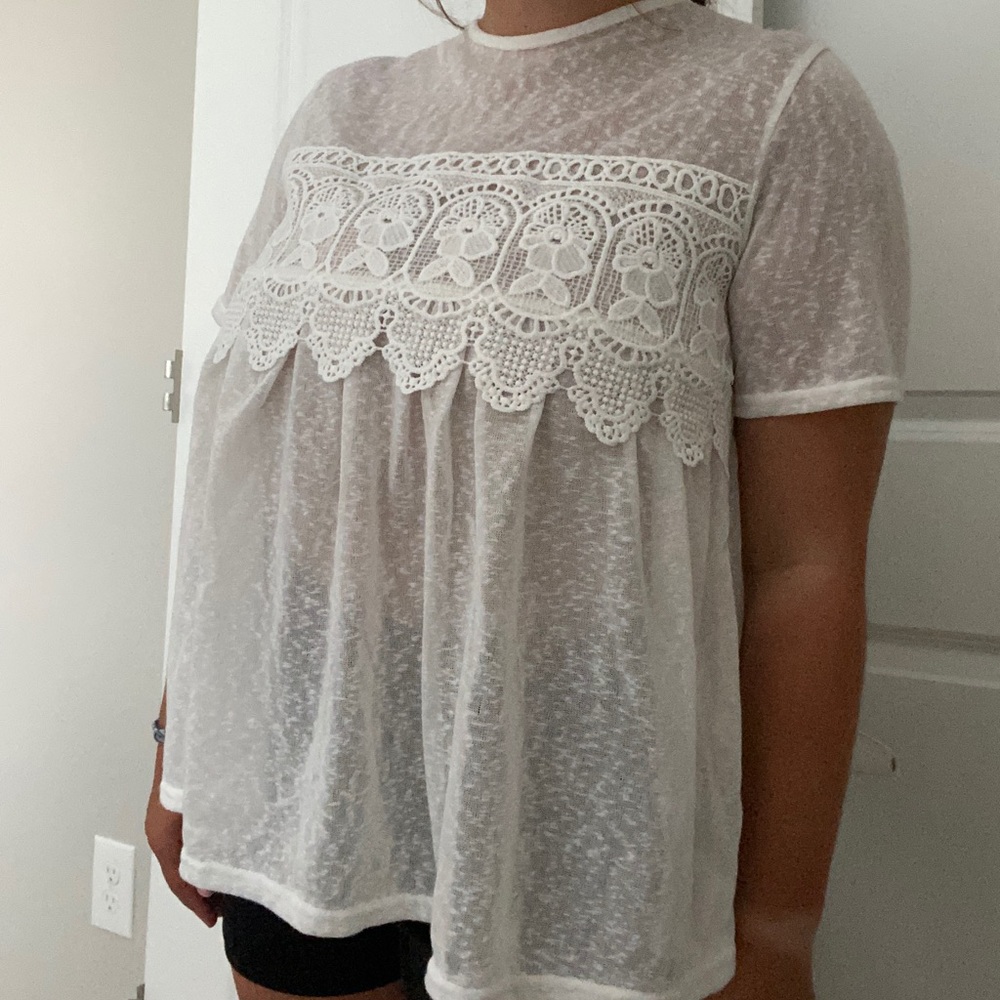 See-through White top from Boohoo - Picture 2 of 5